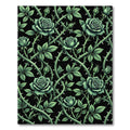 Gothic Emerald Rose and Thorns Rug