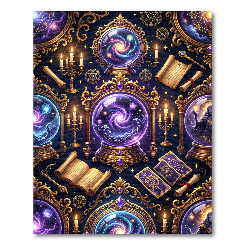 Celestial Crystal Ball Galaxy Astrology Rug