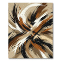 Earthy Tones Abstract Brush Stroke Rug