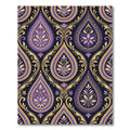 Regal Purple Gold Paisley Floral Rug