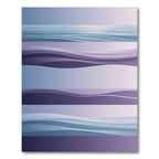 Serene Indigo and Lavender Layered Ocean Wave Rug