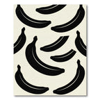 Black Cream Banana Fruit Arrangement Rug