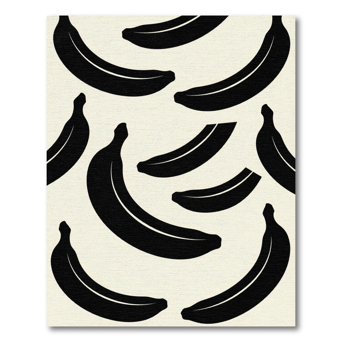 Black Cream Banana Fruit Arrangement Rug