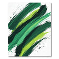Abstract Forest Green Painted Swirls Rug
