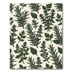Botanical Fresh Green Herb Garden Rug