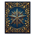 Gilded Navy Celestial Star Filigree Rug