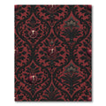 Gothic Pomegranate Damask Burgundy Area Rug