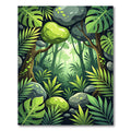 Verdant Jungle Canopy Scene Rug