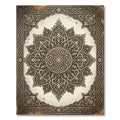 Ornate Golden Filigree Medallion Area Rug