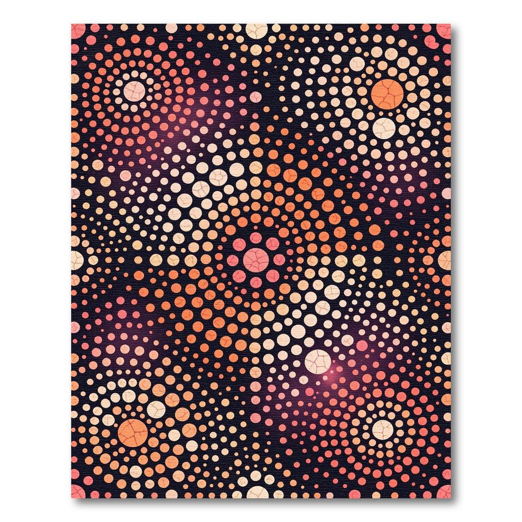 Warm Orange Dot Gradient Array Rug
