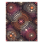 Warm Orange Dot Gradient Array Rug