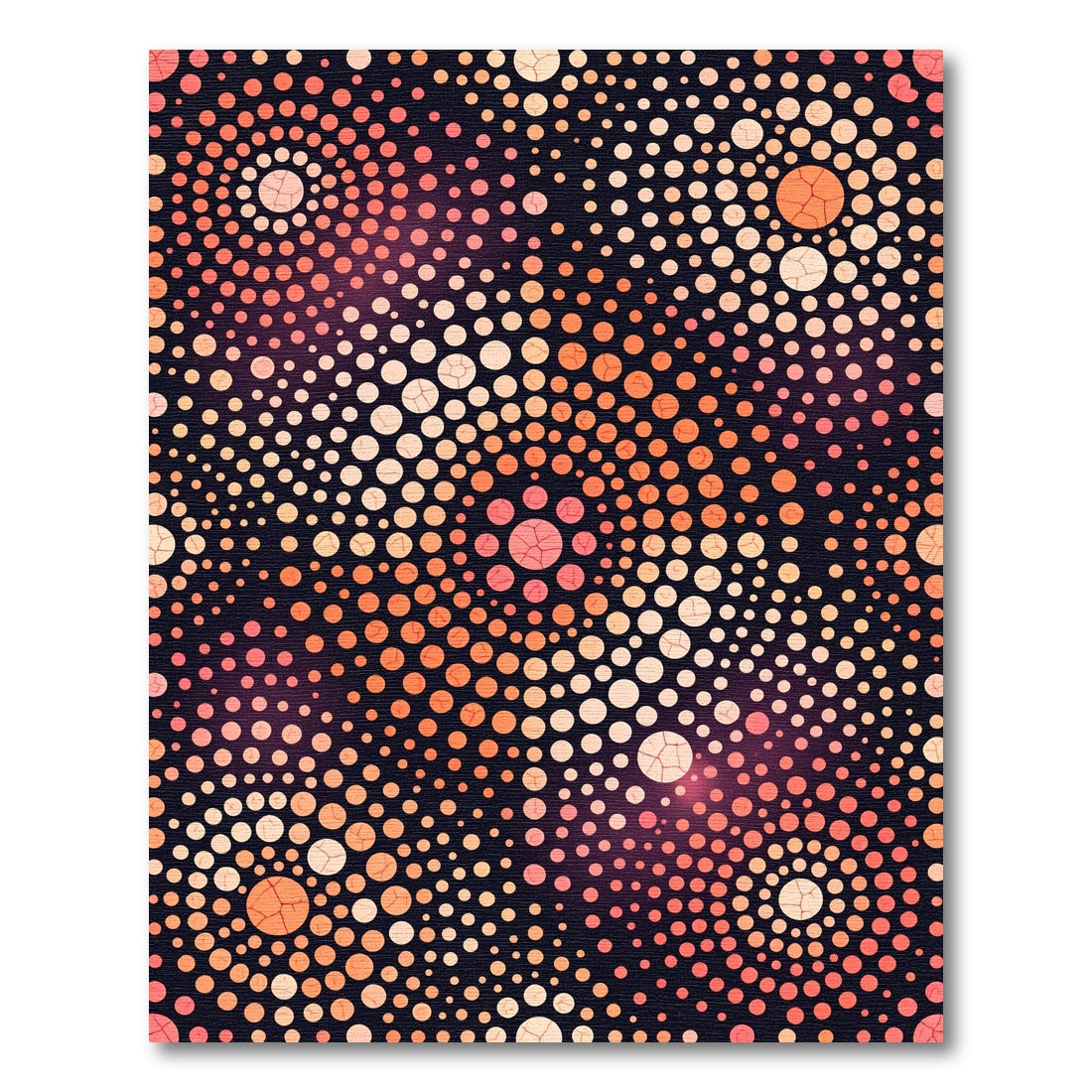 Warm Orange Dot Gradient Array Rug