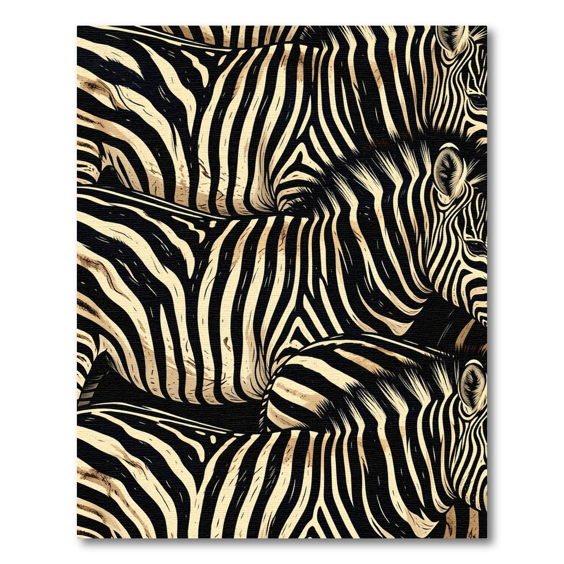 Bold Black and Ivory Zebra Stripes Rug
