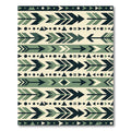Geometric Sage and Charcoal Arrow Tapestry Rug