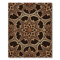 Ornate Gold Starburst Arabesque Rug