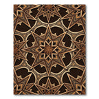Ornate Gold Starburst Arabesque Rug