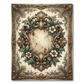 Ornate Gold Filigree Floral Scroll Rug