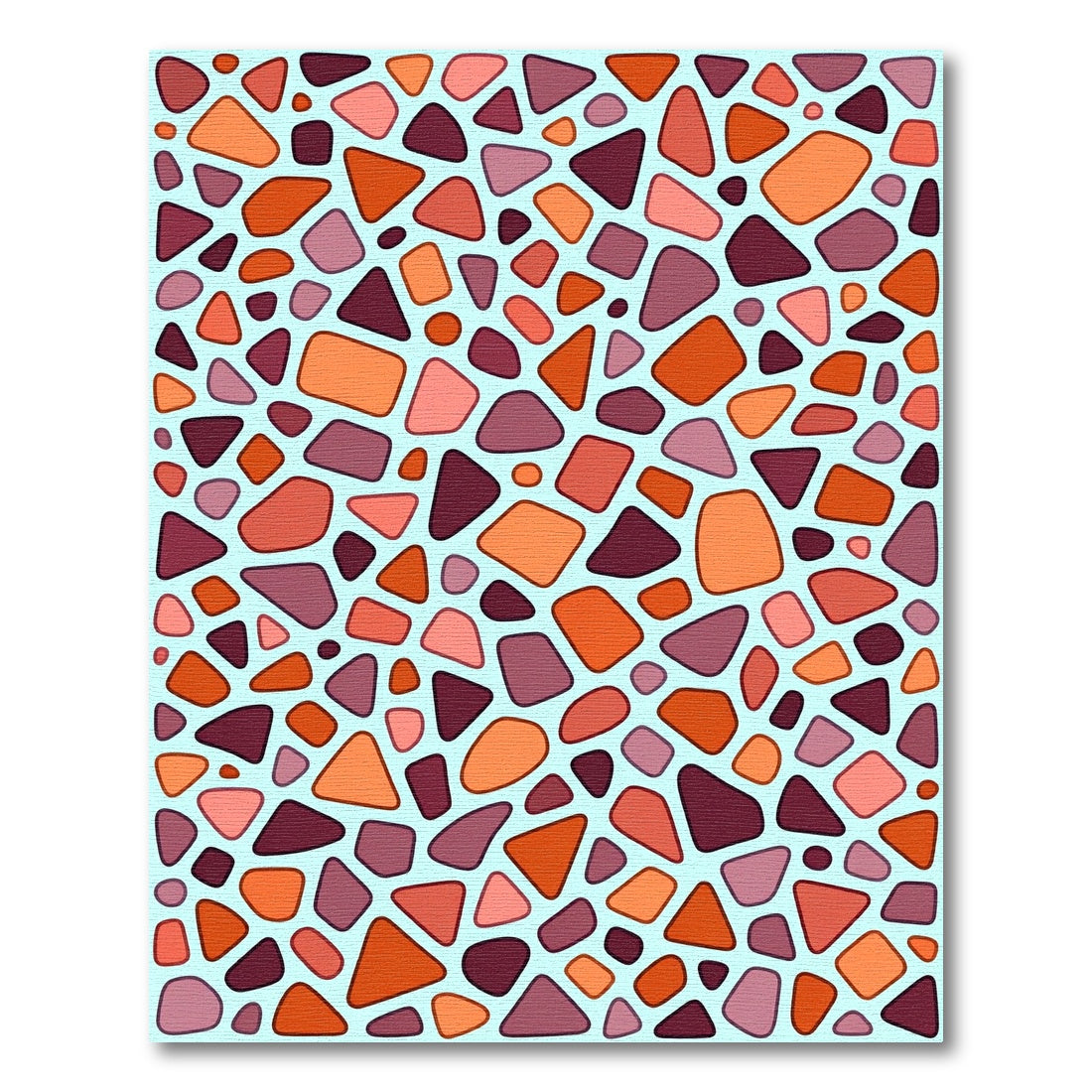 Abstract Organic Shapes Terracotta Rug