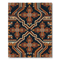 Geometric Terracotta Aztec Cross Rug