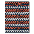 Red White Twisted Rope Stripes Rug