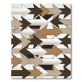 Brown White Arrow Directional Composition Rug