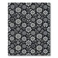 Monochromatic Daisy and Berry Garden Rug