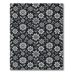 Monochromatic Daisy and Berry Garden Rug