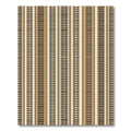 Neutral Earthy Toned Railroad Stripe Rug