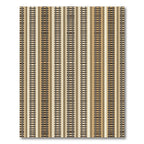 Neutral Earthy Toned Railroad Stripe Rug