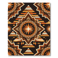 Geometric Sunburst Terracotta Southwestern Art Rug