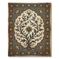 Golden Laurel Tree In Blue Border Rug
