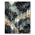 Dark Abstract Drip Stain Composition Rug