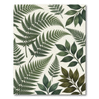 Lush Botanical Forest Fern Foliage Rug