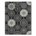 Monochromatic Geometric Mandala Octagon Art Rug