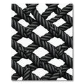 Charcoal Braided Diamond Net Rug