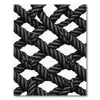 Charcoal Braided Diamond Net Rug