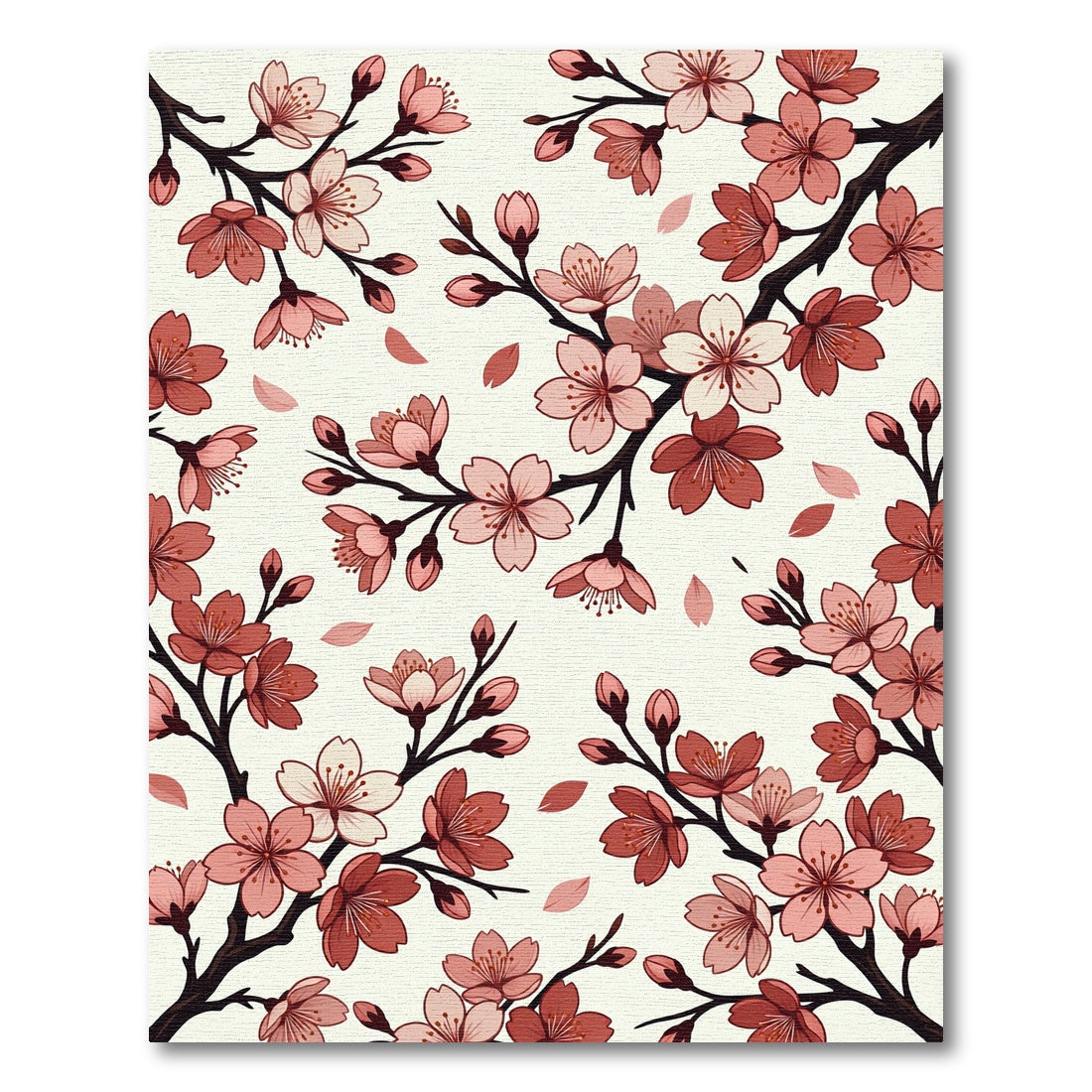 Pink Cherry Blossom Branch Arrangement Rug