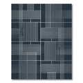 Deep Charcoal Geometric Stripe Composition Rug