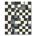Gray Barns Checkerboard Farm Scene Rug