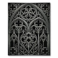 Gothic Silver Ornate Trefoil Arch Rug