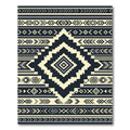 Geometric Monochrome Tribal Diamond Chevron Rug