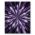 Radiant Purple Crystal Starburst Burst Rug