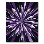 Radiant Purple Crystal Starburst Burst Rug