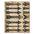 Tribal Arrow Black Gold Pattern Rug