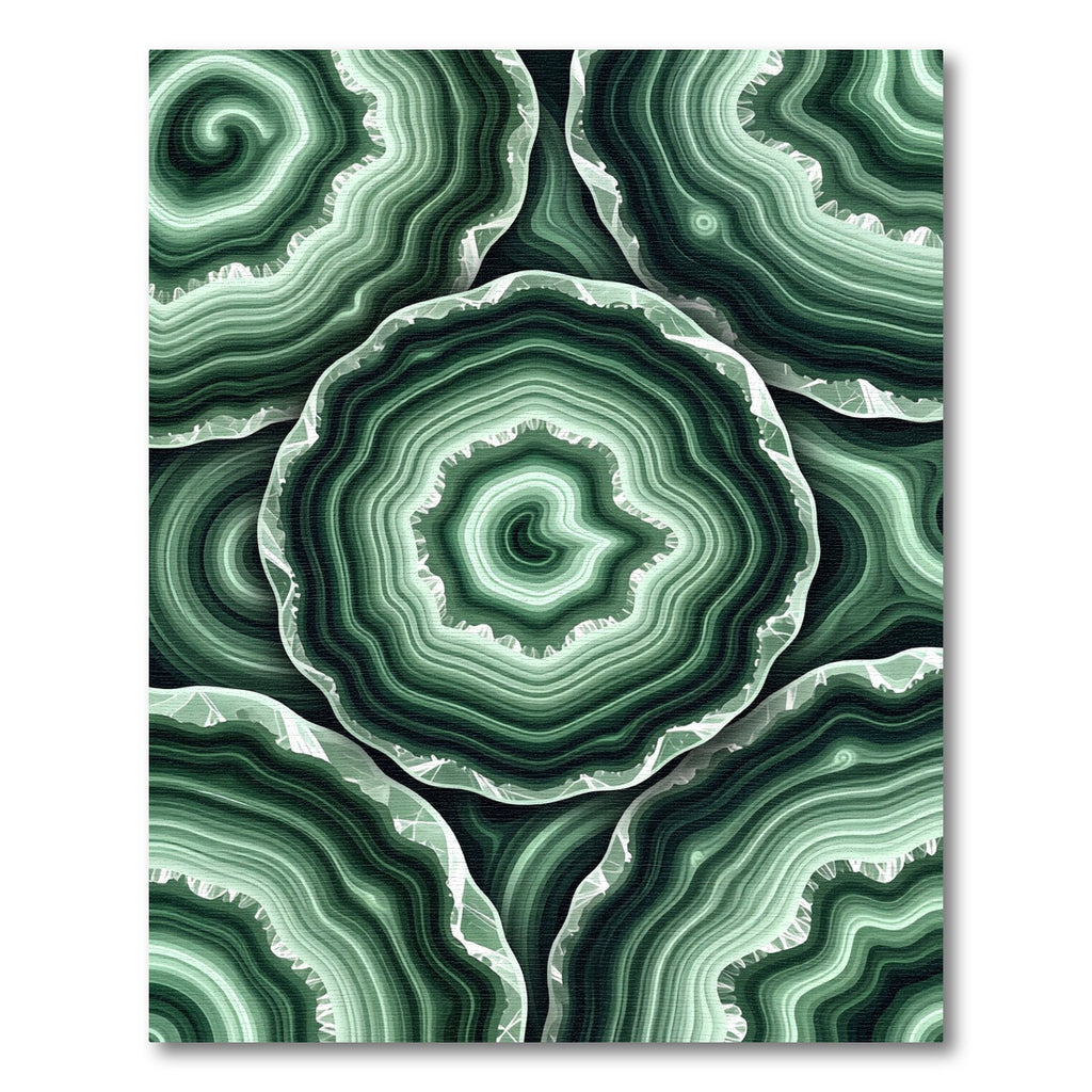 Green Banded Agate Slices Rug