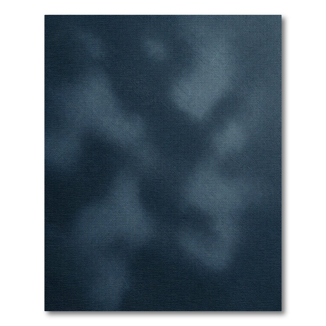 Moody Dark Blue Textured Abstract Clouds Rug