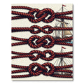Nautical Red Rope Knot Composition Rug