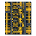 Bold Yellow Geometric Block Rug
