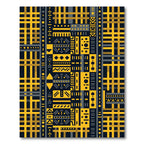 Bold Yellow Geometric Block Rug