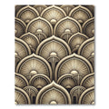 Art Deco Sunburst Arches Gold Rug